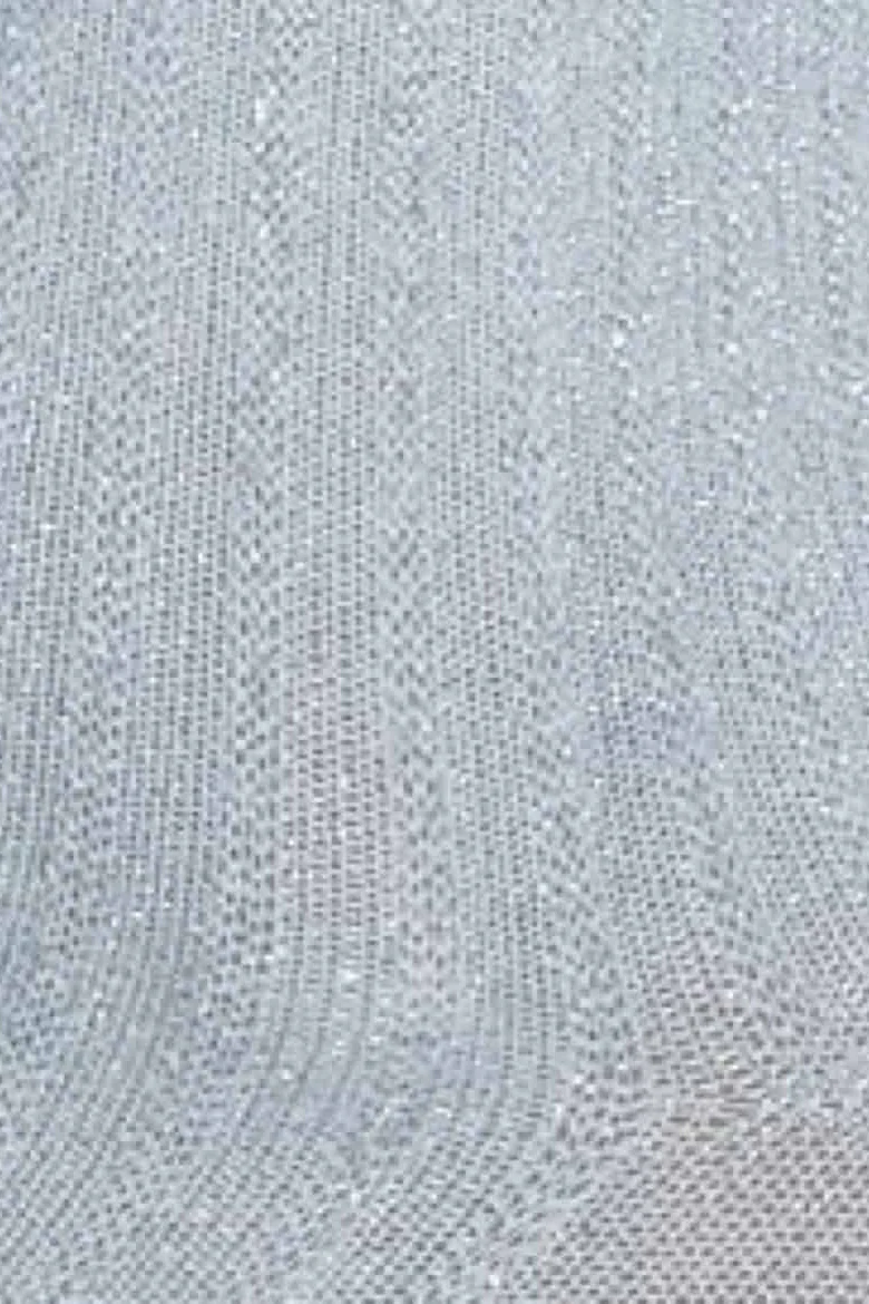 Chaussettes pailletées en fibres recyclés bleu clair - Image 3